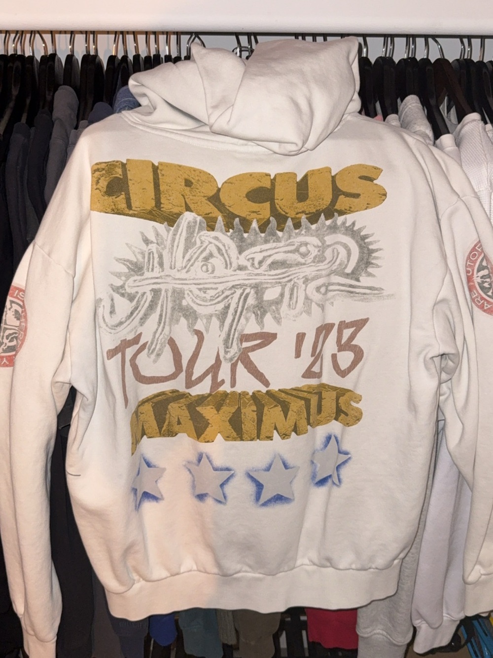 Travis Scott XL Circus Maximus 'Tour 2023’ Men’s Hoodie - White